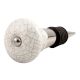 White And Black Crackle Ceramic Wine Stopper